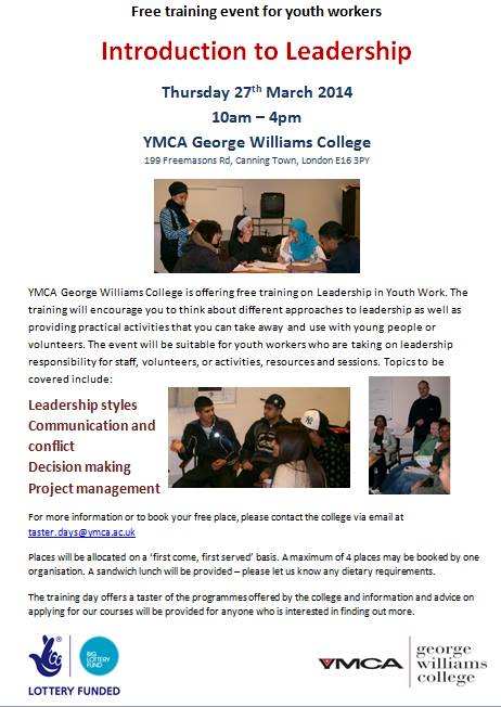 YMCA Taster day leadership
